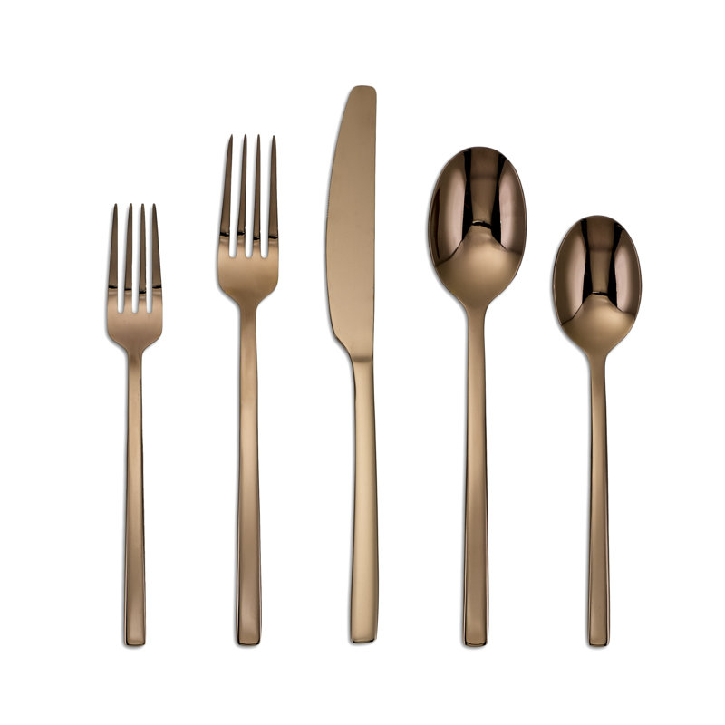 Beacon 20-Piece Flatware Set, Service for 4, Copper