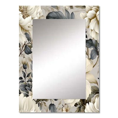 Urban Victorian Splendor Victorian Pattern - Floral Decorative Mirror, Cottage Wall Mirror, Printed Metal Art