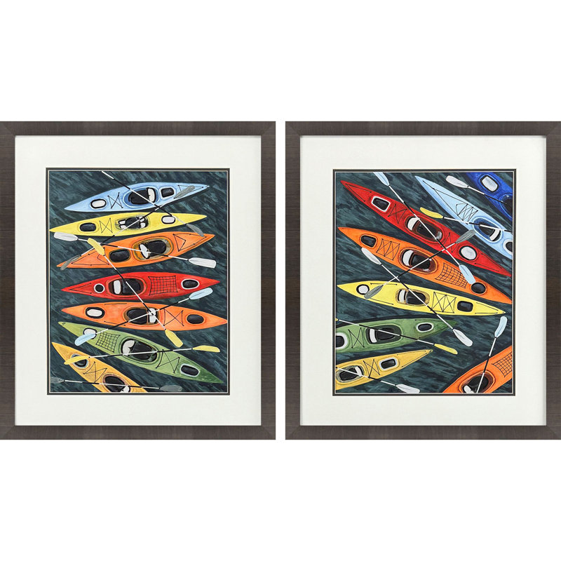 Colorful Kayaks S/2 Print by Willett Propac Images