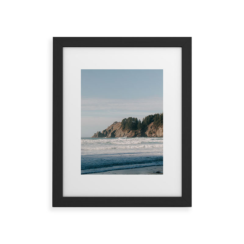 Hannah Kemp Coastal, reproduction d'art encadrée, H 10 po x l 8 po, Noir
