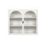 27.56"Glass Doors Modern Two-Door Wall Cabinet With Featuring Three-Tier Storage