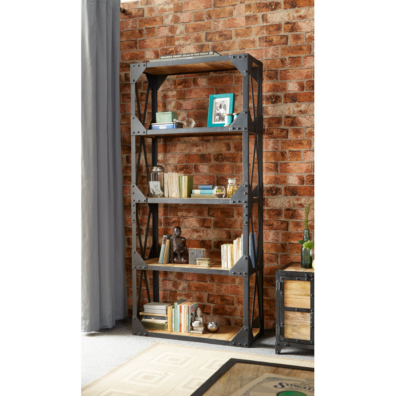 Barchetta 180cm H x 80cm W Metal Etagere Bookcase