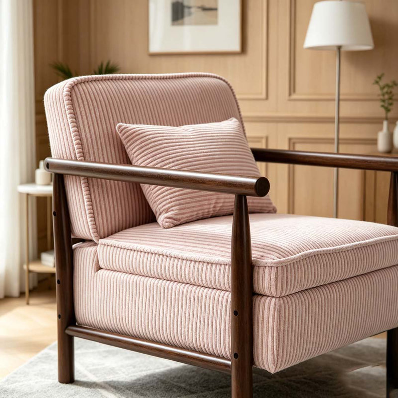 Chaise d'appoint moderne, Rose clair