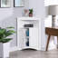 Multifonctionnel, buffet, blanc, salle de bain, cuisine, profondeur de 24 pouces, planches réglables, armoire de rangement de salle de bain à finition imperméable, portes, tablettes, profondeur de 24 po, 26,4 lb, facile à assembler-1765564937-1765564938