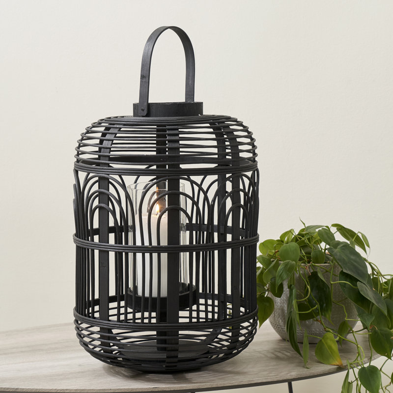 Lantern, 45" H x 31" W x 31" D, Black