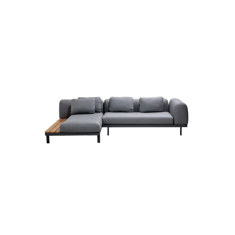Space Modular Sofa With Chaise Longue And Side Table