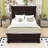 Panel Bed with Headboard and Slats-858236030-858236032