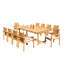 Outdoor 6 - Piece Teak Dining Set