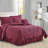 4 Piece Damask Oversized Embroidery Bedspread Set-1629558988-1629559027