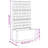 Hisashi Rectangular Planter with Integrated Trellis-721342322