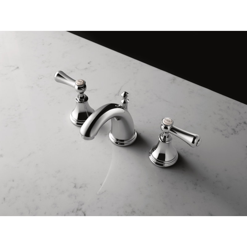Elegant Polished Nickel 16" Widespread Traditional Bathroom Faucet