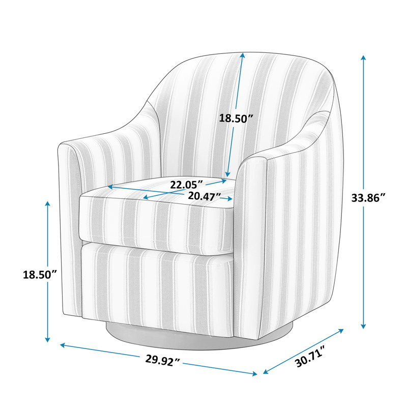 Ensemble de 2 chaises d'appoint pivotantes en tissu 29,92 po, Mélange de polyester bleu marine / lin