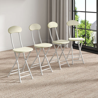 Minott 45.5 cm H Foldable Cantilever Chair in White