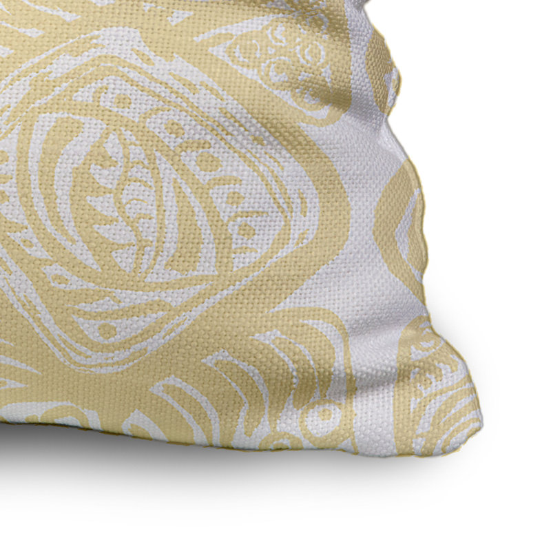 Housse de coussin carrée extérieure/insert, 18" x 18", Jaune vif