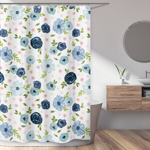 Sweet Jojo Designs Watercolor Floral Floral Shower Curtain & Reviews ...
