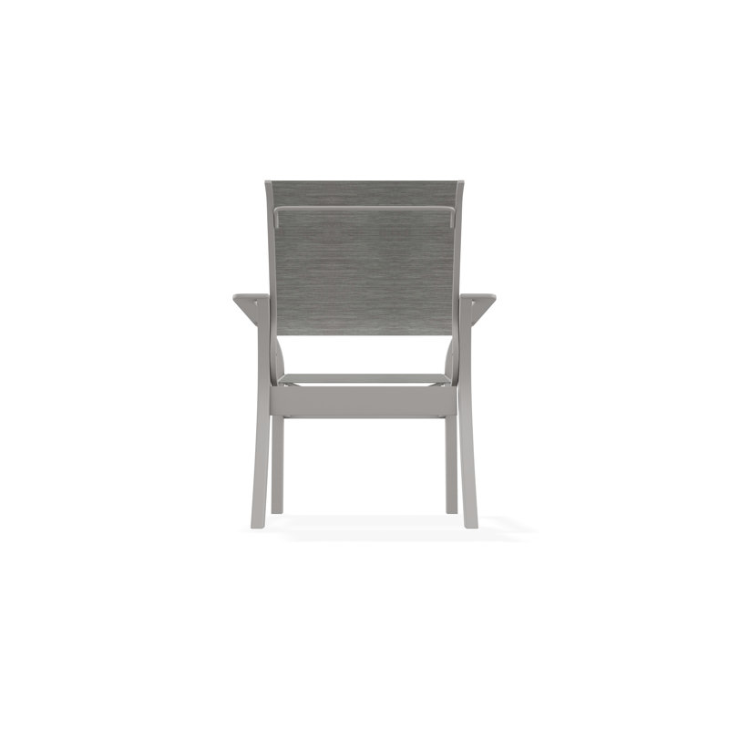 Leeward Outdoor Dining Chair, Brooks, Warm Gray