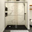 Porte de douche coulissante chromée l 50 à 54 po x H 70 po