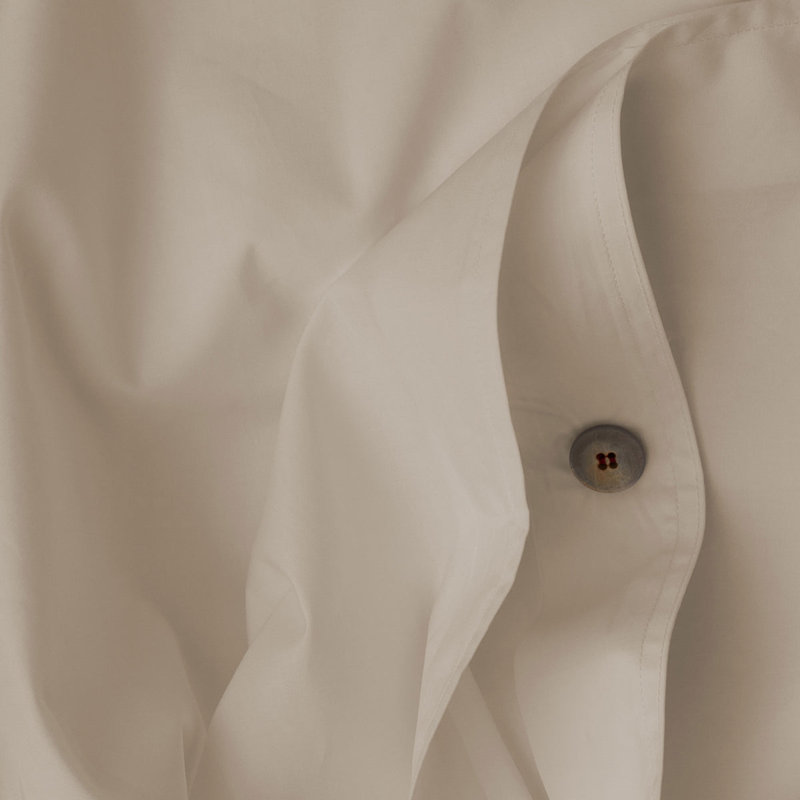 Americano Cotton Percale Duvet Cover, Queen Duvet Cover, Ivory