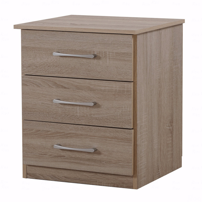 Contemporary Nightstand In Sandle Wood, Tan