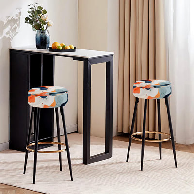Ensemble de 2 tabourets de bar Marble