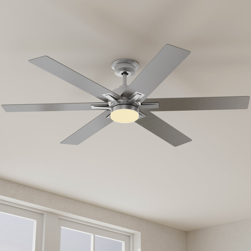 60'' Ceiling Fan with LED Lights, Brushed Nickel