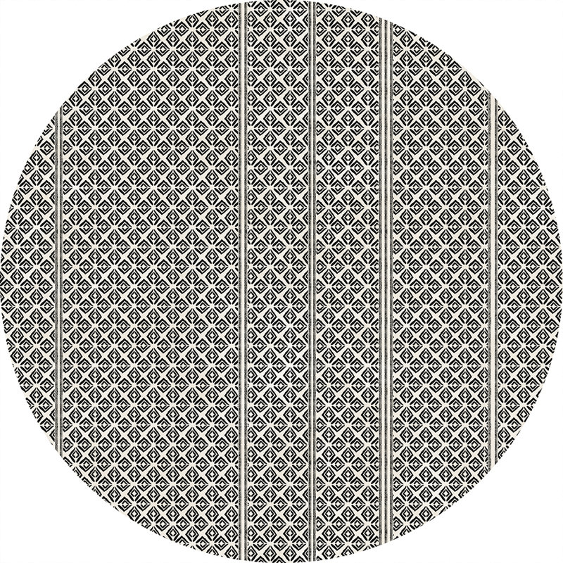 Tapis rayé en vinyle, Rond 3 pi