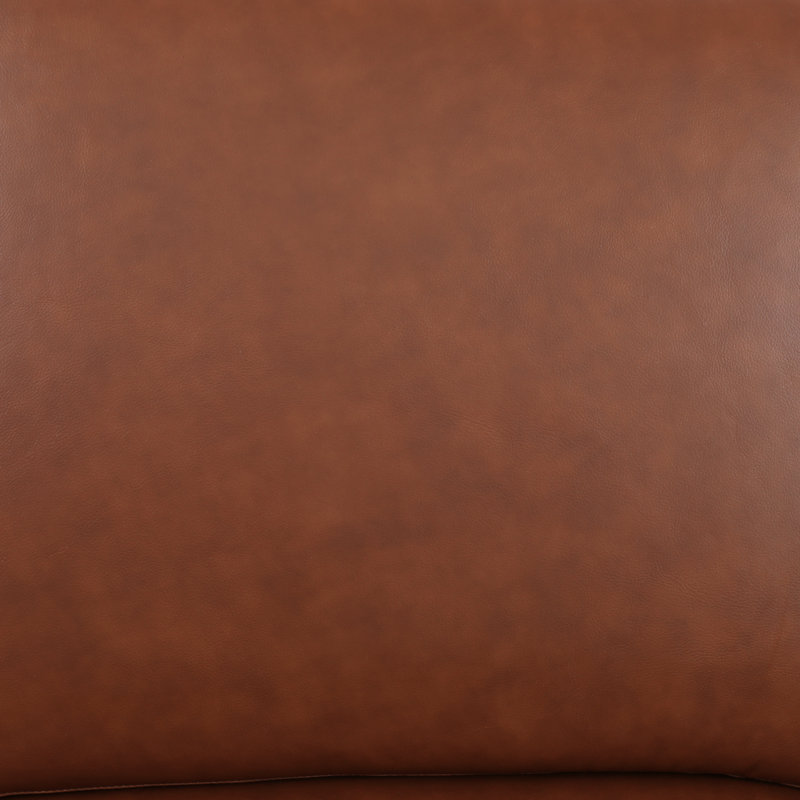Ensemble de salon 7 pièces Layane, Cuir assorti brun cognac
