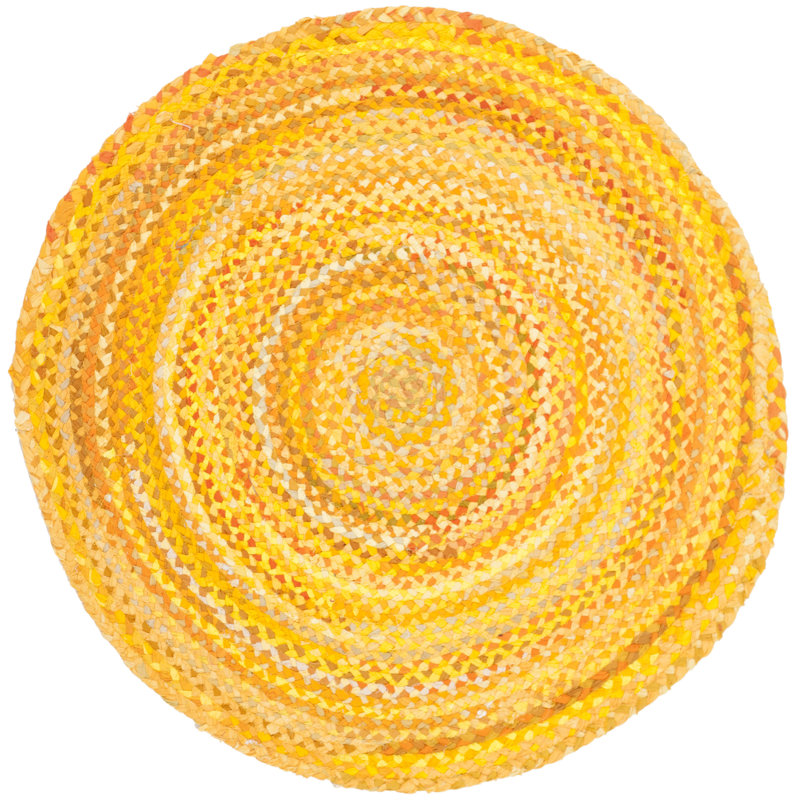 Eastin Hand Woven Cotton Rug, Round 3'