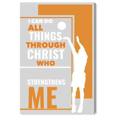 "Art Remedy All Things Through Christ Christian", reproduction d'art sur toile tendue sur châssis, 10 x 15
