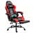 Bosmiller Ergonomic Reclining Gaming Chair with Linkage Armrests & Footrest, High-Back Racing Office Chair, Breathable PU Leather Computer Desk Chair with Lumbar Support, Red-1944027232