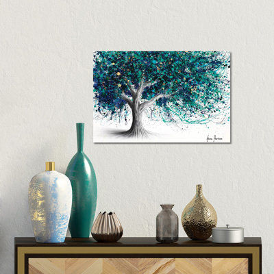 Peacock Park Tree - Giclée sur toile tendue avec châssis