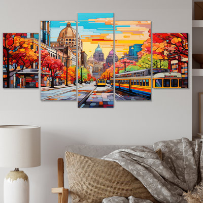 " Colorful City St. Louis City " 5 - Pieces
