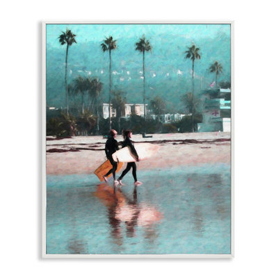  Surfers Beach Break, estampe numérique encadrée par Graffi *ee Studios