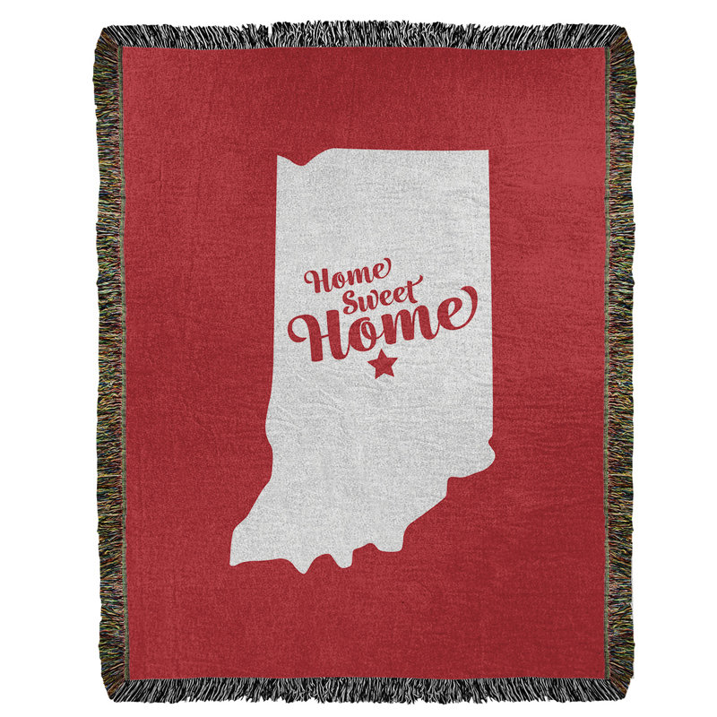 Jeté en coton tissé indianapolis doux, l 37 po x L 52 po, Rouge