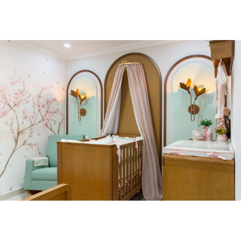 Sakura 2 - Light Armed Sconce, Imbuia