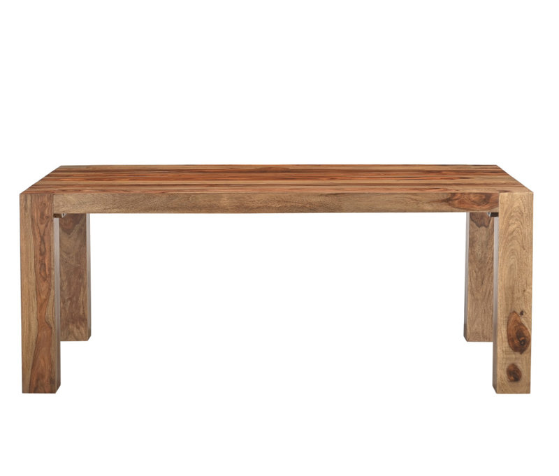  75" Brown Solid Wood Dining Table