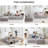 118" Modular L-Shaped Sectional Sofa, Boneless Corduroy Cloud Couch with Movable Ottoman, Deep Seat-1371025373