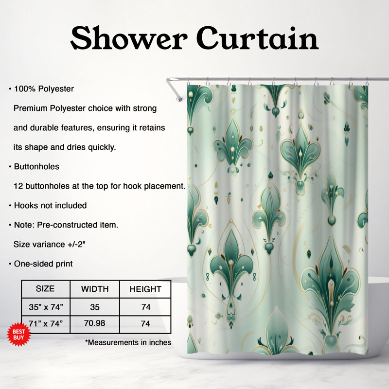 Game Graphics - Premium Shower Curtain, 74"H x 71"W
