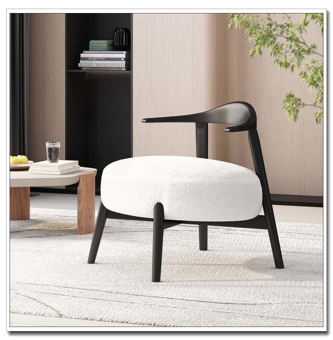 Latitude Run® Birch Wood Frame Accent Chair | Wayfair