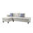 Modular Reconfigurable 4 - Seat With Hidden Storage And Coordinated Pillows, Beige Linen Main Material, Foam Filler, 97 Inch Product Depth, 57 Width, 34 Height For Modern Living Environments-666166312