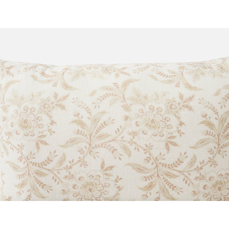 Housse de coussin Marguerite , Naturel / praline, Rectangulaire H 14 po x l 20 po