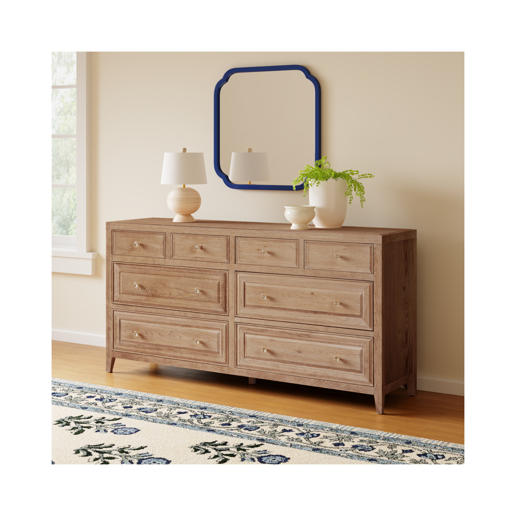 Rosalie 8 Drawer Dresser, Brown