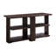 Table de finition en noyer pour surface de vie, plateau rectangulaire en bois, tablettes fixes, construction, hauteur 28 po, élégant 57 lb, surface texturée riche, repose-pieds, 52 po x 18 po x 28 po, lb