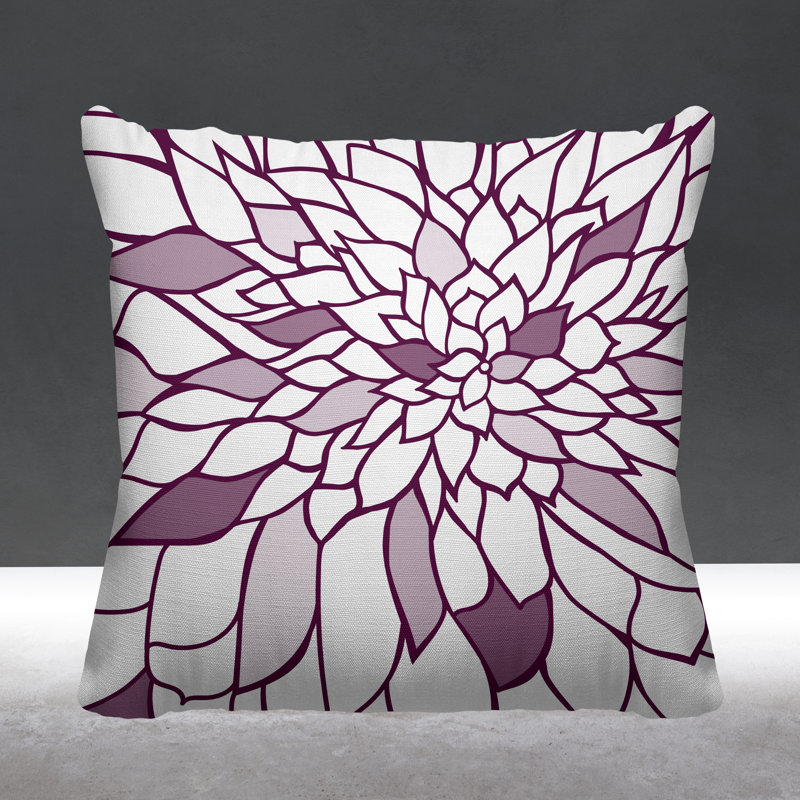 Coussin Romi, 15 po x 15 po, Mauve