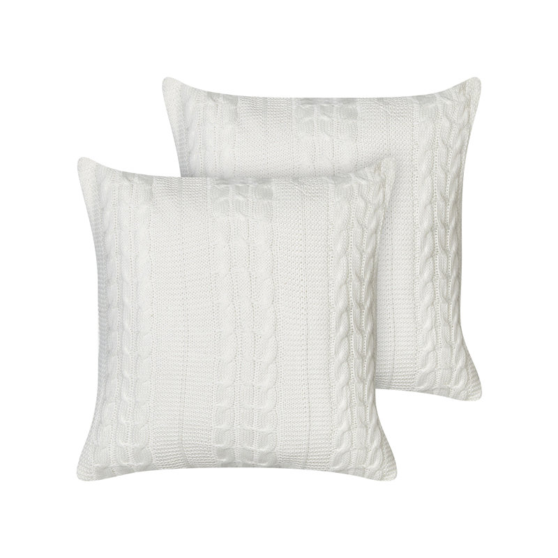 Grazian Square Cushion, White