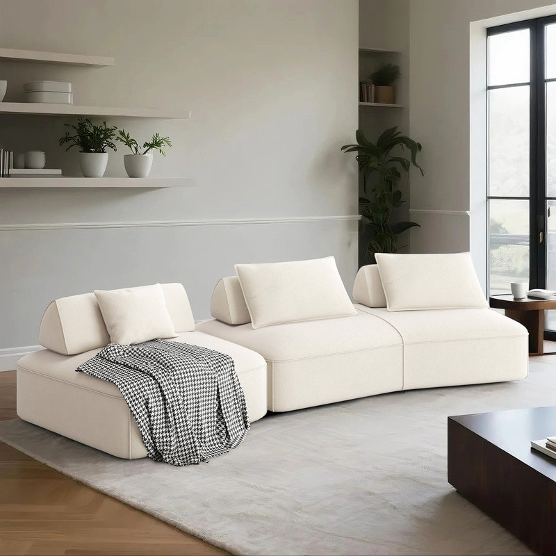 Canapé modulaire surdimensionné Modern Luxury, Chenille beige