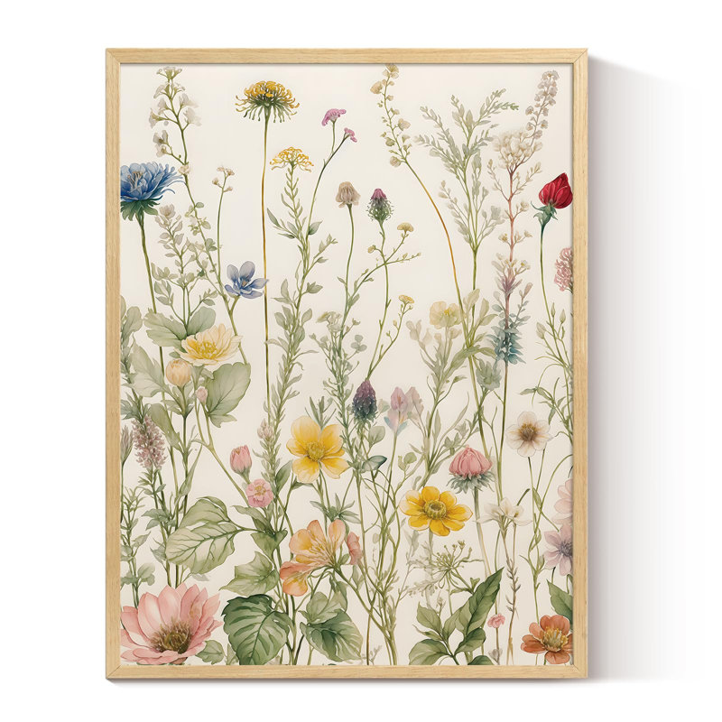 Art mural encadré en métal Wildflower