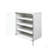 Shoe Box With RGB LED Light, Wooden Stackable Shoe Storage Box With Glass Door, Shoe Storage Bin Shoe Display Case(4 Tier-1)