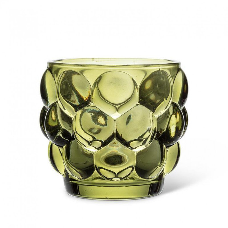 Small Bubble Votive Candle Holder, Green