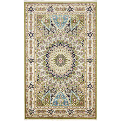 Tapis vert oriental Jackson